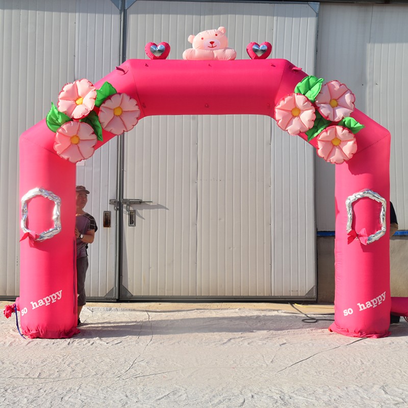 印江粉色婚礼拱门